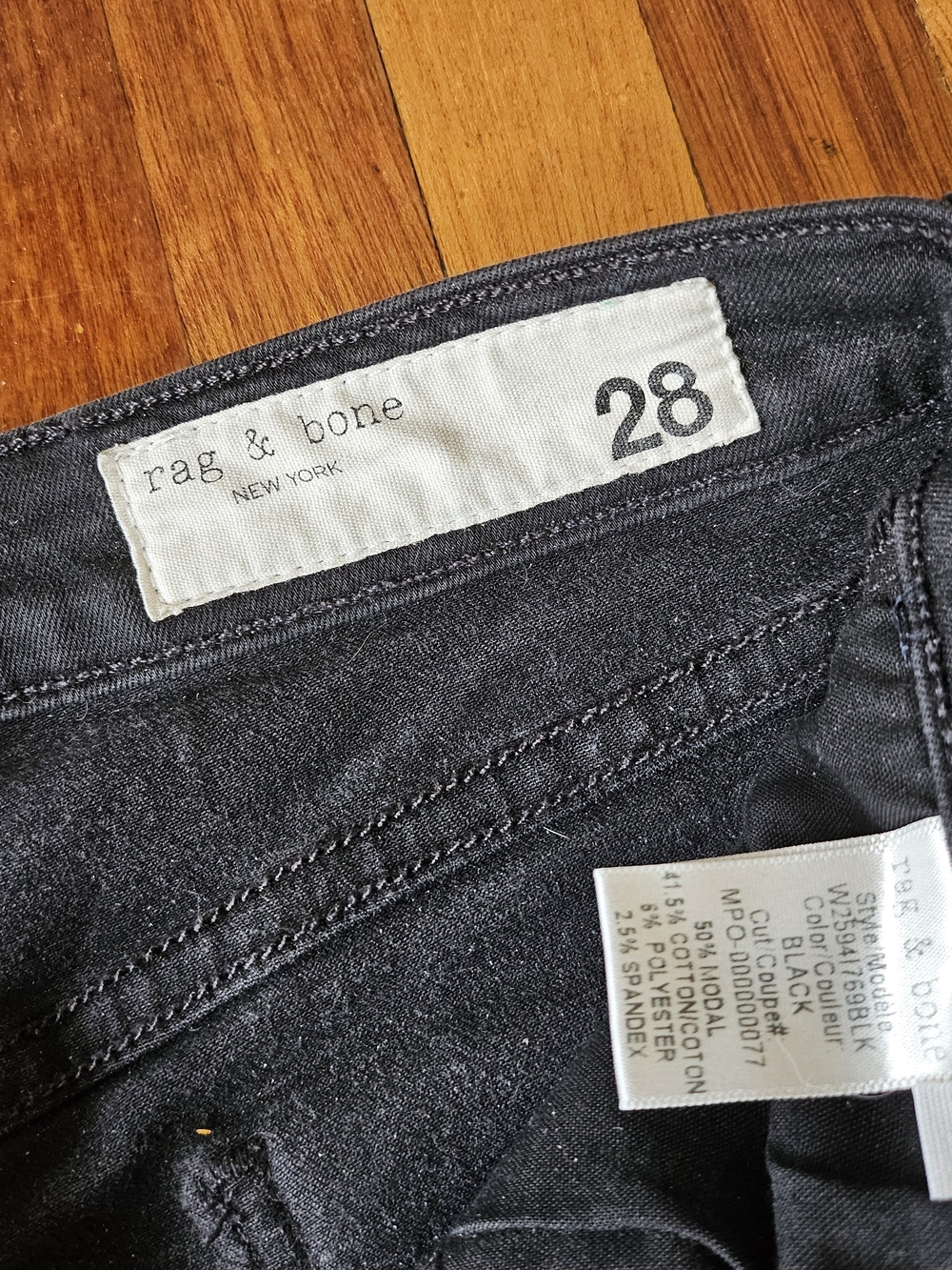 rag & bone Black Jeans Size 28